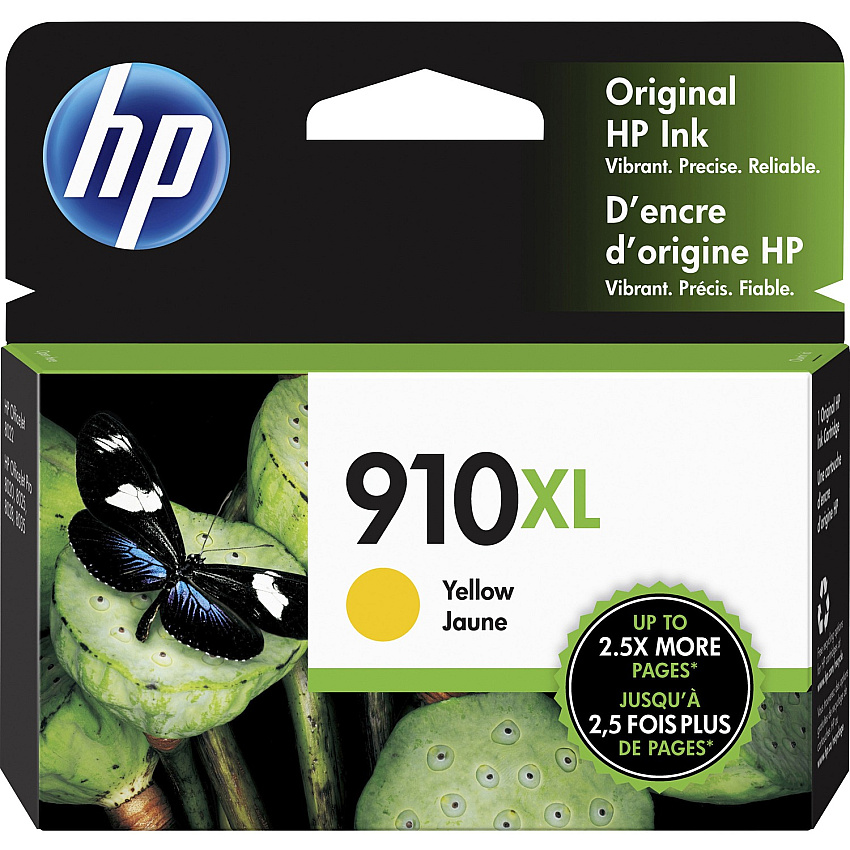 HP 910XL (HEW3YL64AN) Original High Yield Inkjet Ink Cartridge - Yellow - 1 Each