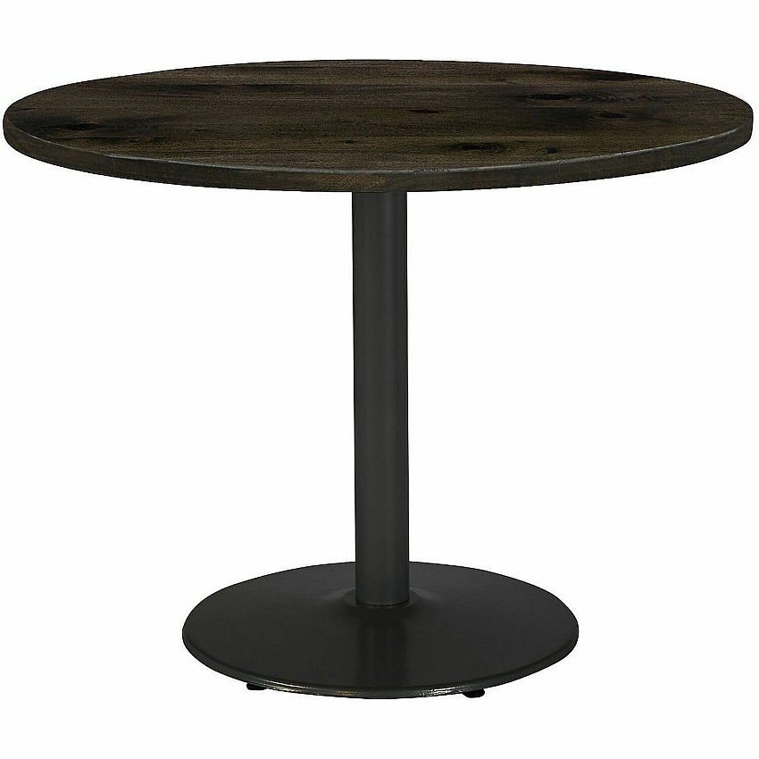 KFI 36" Round Vintage Wood Top Table (36R922BKLTB)
