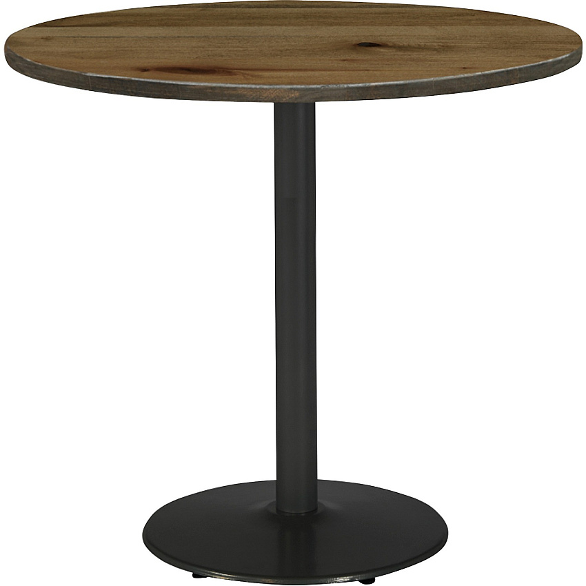 KFI 36" Round Vintage Wood Top Table (36R922BKLTN)