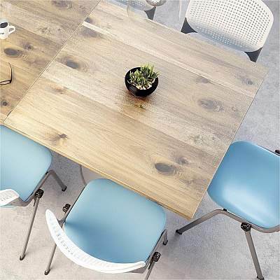KFI 30" Square Vintage Wood Bistro Table (30S917BK38LB)