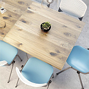 KFI 36" Square Vintage Wood Bistro Table (36S922BK38LB)