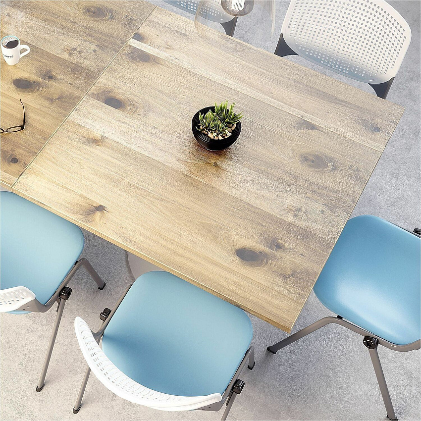 KFI 36" Square Vintage Wood Bistro Table (36S922BK38LB)