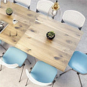 KFI 42" Square Vintage Wood Bistro Table (42S922BK38LB)