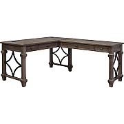 Martin Carson Open L Desk with Open Right Return, Power with AC and USB (IMCA386RRR)
