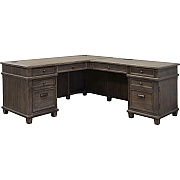 Martin Carson L Desk with Right Return, Pencil, Utility and File Drawers (IMCA684RRR)