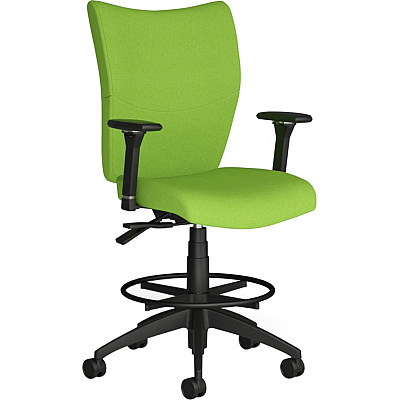 9 to 5 Seating Drafting Stool With Posture Back Control,Adjustable Height Arm (2366P1A8B1BU)