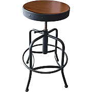 Holland Bar Stools 910 Black Wrinkle Industrial Adjustable Stool (910CLBLKVNYL)