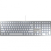 CHERRY KC 6000 SLIM FOR MAC Silver/White Wired Keyboard (JK1610US1)