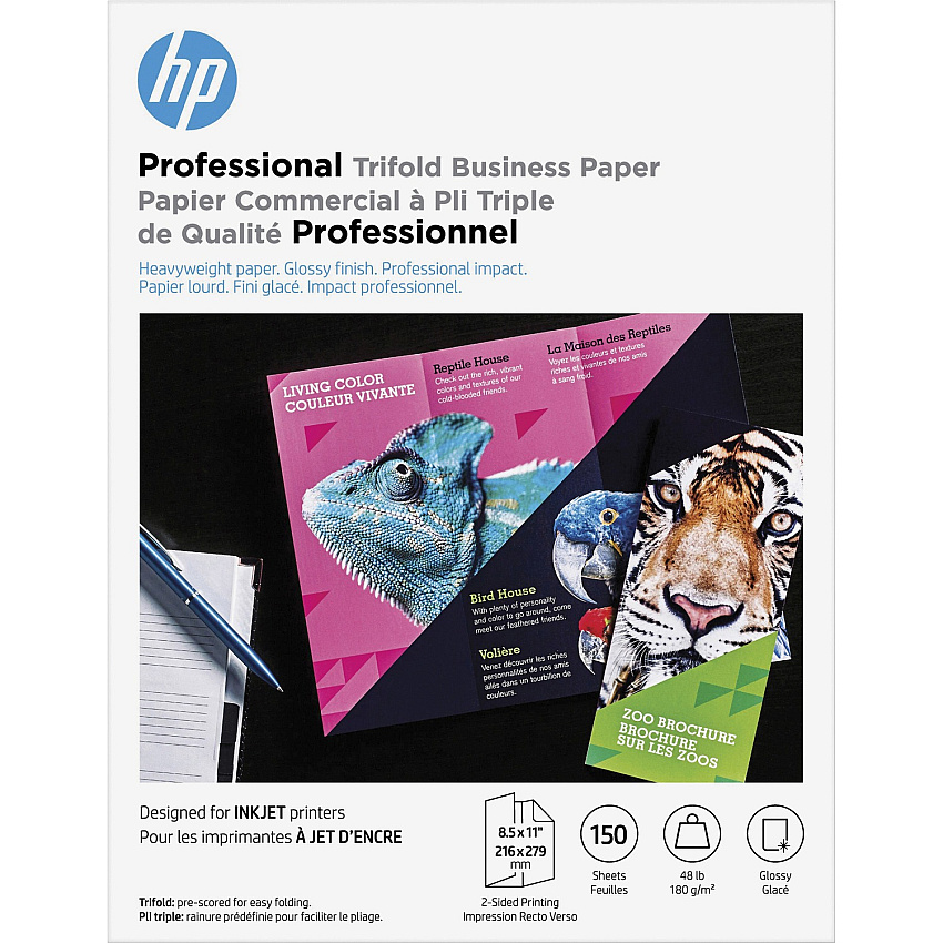 HP Professional Trifold Business Paper - White (4WN12A)