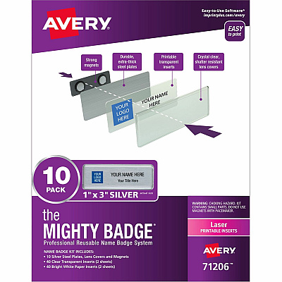 The Mighty Badge Mighty Badge Professional Reusable Name Badge System (AVE71206)