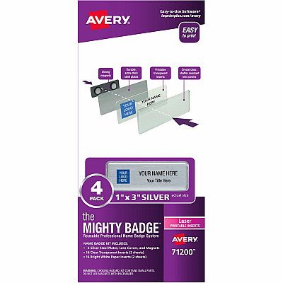 The Mighty Badge Mighty Badge Professional Reusable Name Badge System (AVE71200)
