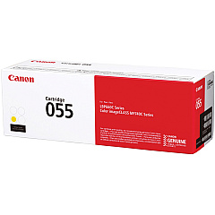 Canon 055 Original Laser Toner Cartridge - Yellow - 1 Each (CNMCRTDG055Y)