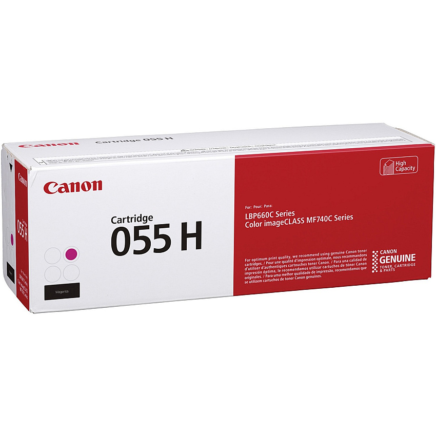 Canon 055H Original High Yield Laser Toner Cartridge - Magenta - 1 Each (CNMCRTDG055HM)