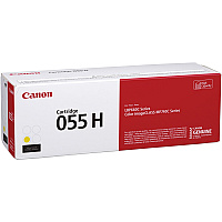 Canon 055H Original High Yield Laser Toner Cartridge - Yellow - 1 Each (CNMCRTDG055HY)
