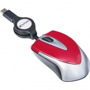 Verbatim USB-C Mini Optical Travel Mouse-Red (70236)