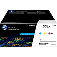 HP 508A Original Laser Toner Cartridge - Cyan, Magenta, Yellow - 3 / Pack (HEWCF360AM)
