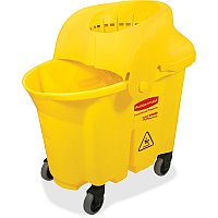 Rubbermaid Commercial WaveBrake 35 QT Institution Bucket & Wringer (RCP759088YEL)
