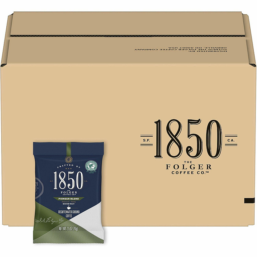 1850 Ground Pioneer Blend Decaf Coffee (FOL21513)