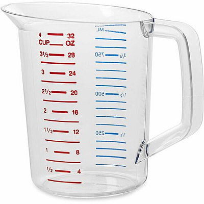 Rubbermaid Commercial Bouncer 1 Quart Measuring Cup (RCP3216CLE)