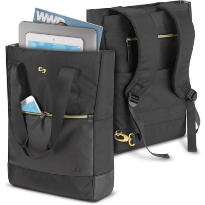 Solo PARKER Carrying Case (Tote) for 15.6" Notebook - Classic Black, Gold (EXE8014)