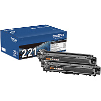 Brother TN221 Original Standard Yield Laser Toner Cartridge - Twin-pack - Black - 2 / Box (TN2212PK)