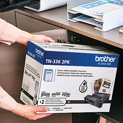 Brother TN336 Original High Yield Laser Toner Cartridge - Twin-pack - Black - 2 / Box (BRTTN3362PK)