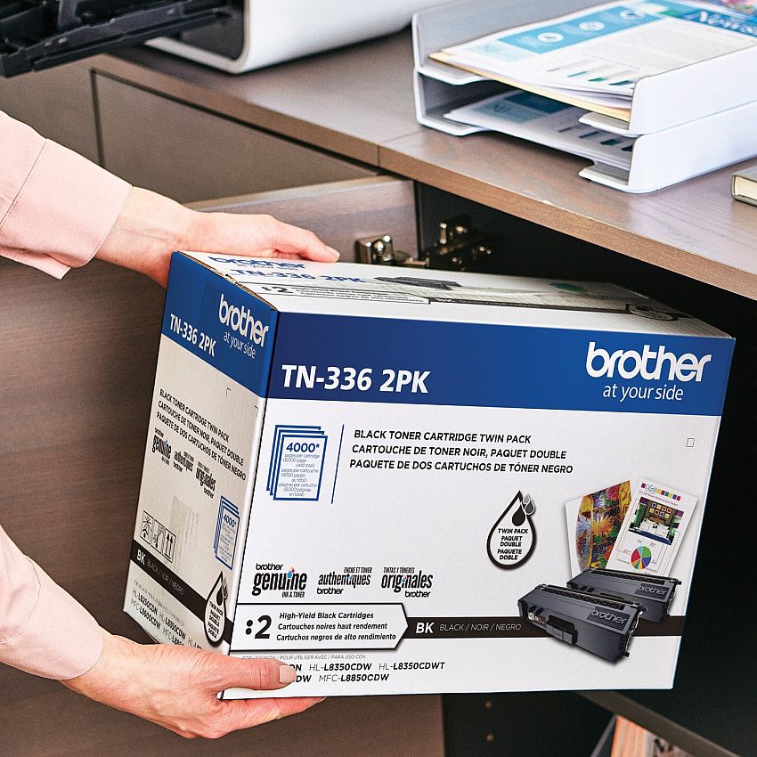 Brother TN336 Original High Yield Laser Toner Cartridge - Twin-pack - Black - 2 / Box (BRTTN3362PK)