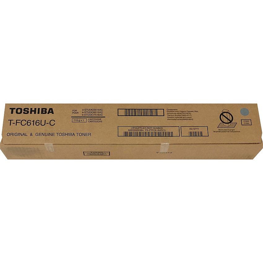 Toshiba Original Laser Toner Cartridge - Cyan - 1 Each (TOSTFC616UC)