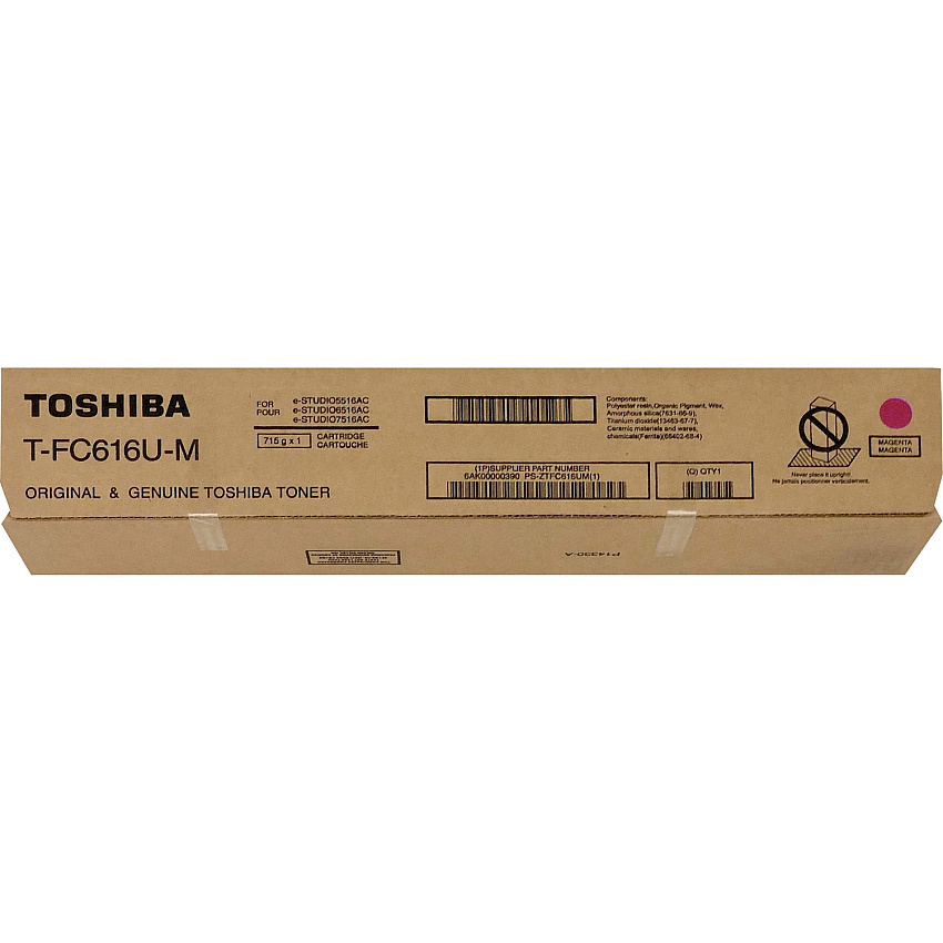 Toshiba Original Laser Toner Cartridge - Magenta - 1 Each (TOSTFC616UM)