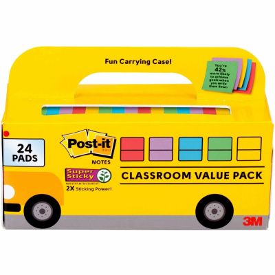 Post-it Super Sticky Notes Bus Cabinet Pack (65424SSBUS)
