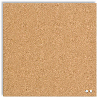 U Brands Square Cork Bulletin Board, 14 x 14 Inches, Frameless, Natural, Push Pins Included (463U00-04)