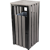 Lorell Faux Wood Outdoor Waste Bin (LLR42693)