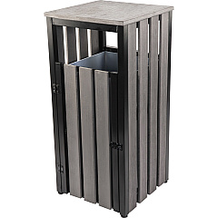 Lorell Faux Wood Outdoor Waste Bin (LLR42693)