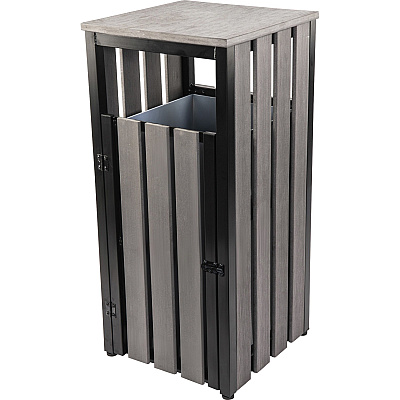 Lorell Faux Wood Outdoor Waste Bin (LLR42693)