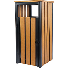 Lorell Faux Wood Outdoor Waste Bin (LLR42692)