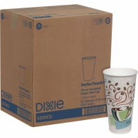 Dixie PerfecTouch 20 oz Insulated Paper Hot Coffee Cups by GP Pro (DXE5320CD)