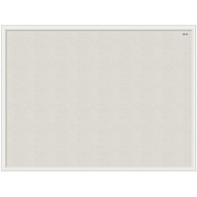 U Brands Linen Cork Linen Bulletin Board, 23" x 17" , White Wood Frame (3264U00-01)