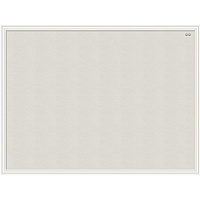 U Brands Linen Cork Linen Bulletin Board, 23" x 17" , White Wood Frame (3264U00-01)