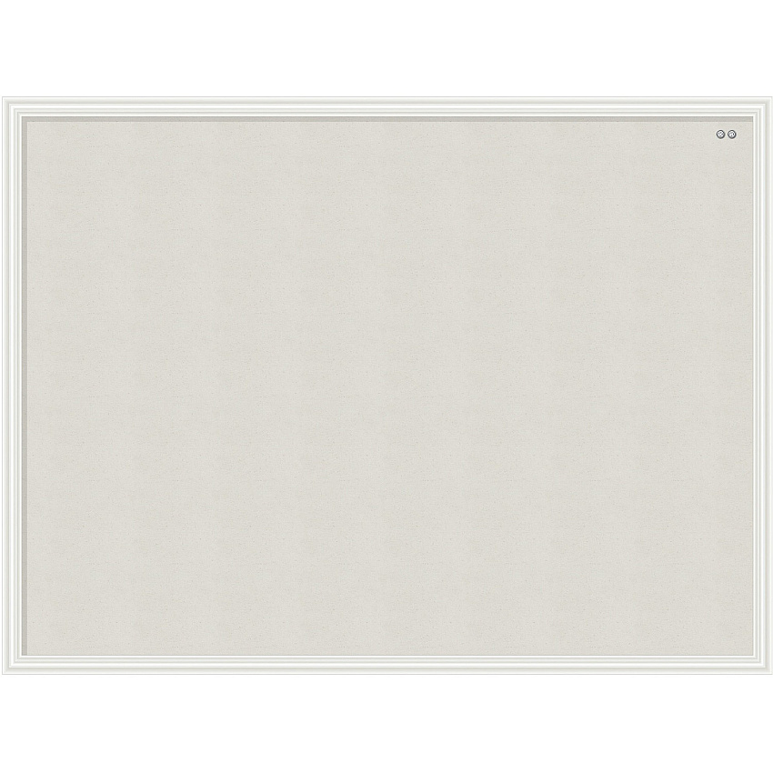 U Brands Linen Cork Linen Bulletin Board, 23" x 17" , White Wood Frame (3264U00-01)