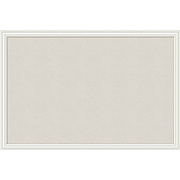 U Brands Cork Linen Bulletin Board, 30 x 20 Inches, White Wood Frame (2074U00-01)
