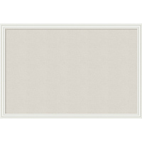 U Brands Cork Linen Bulletin Board, 30 x 20 Inches, White Wood Frame (2074U00-01)