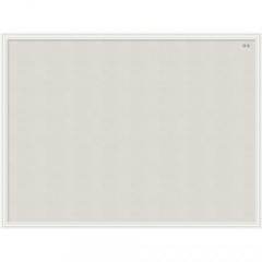 U Brands Linen Cork Linen Bulletin Board, 40 x 30 Inches, White Wood Frame (2917U00-01)
