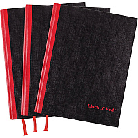Black n' Red Casebound Hardcover Notebook 3-pack (JDK400123487)