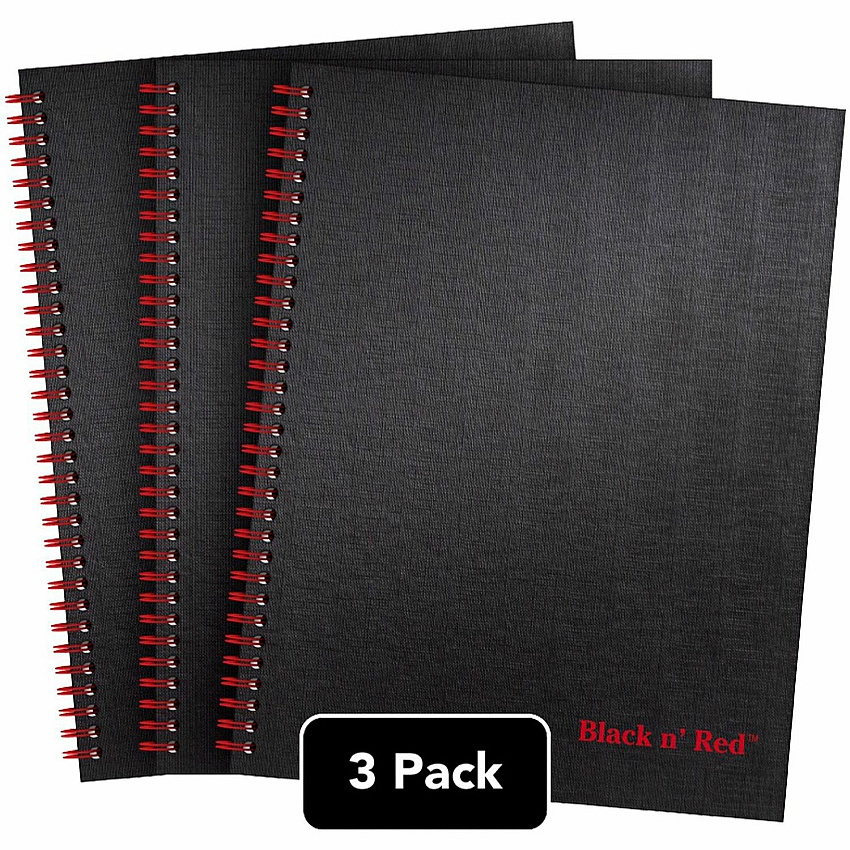 Black n' Red Hardcover Twinwire Business Notebook (JDK400123488)
