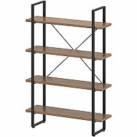 Lorell SOHO Rustic Metal Frame Bookcase (LLR97619)