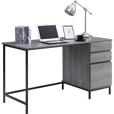 Lorell SOHO Desk with Side Drawers (LLR97616)