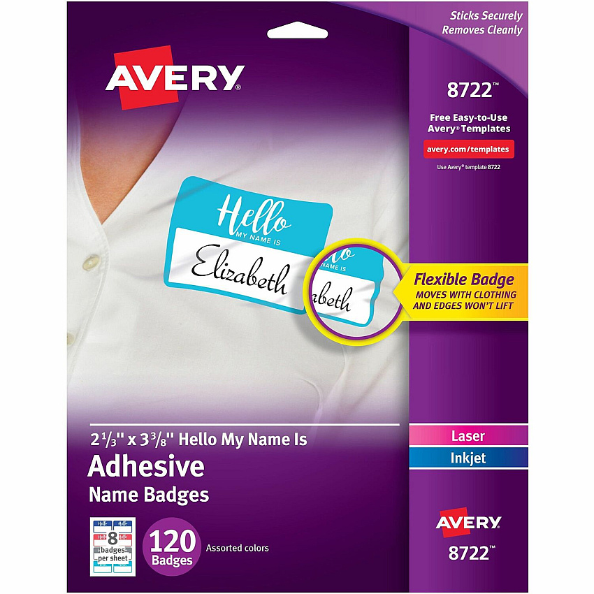 Avery Self-Adhesive Name Tags (AVE08722)