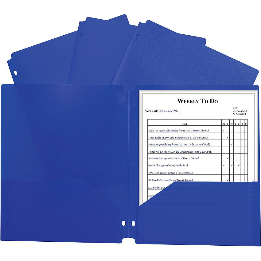 C-Line 2-pocket Heavyweight Poly Portfolio Pocket (CLI33935BX)