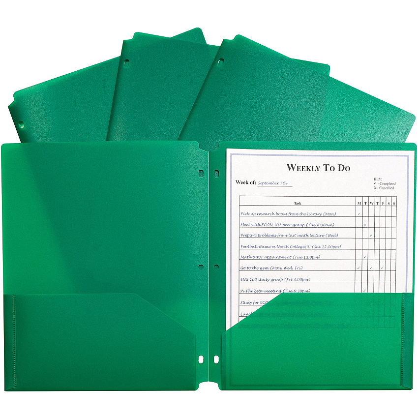 C-Line 2-pocket Heavyweight Poly Portfolio Pocket (CLI33933BX)