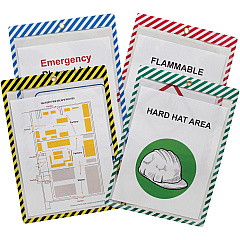 C-Line Safety Striped Shop Ticket Holders (CLI44100)